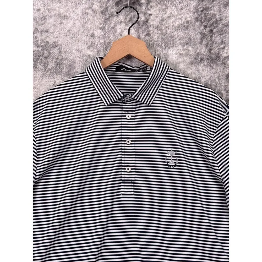 Ralph Lauren Polo Shirt XL Mens RLX Striped Short Sleeve PGA Golf Performance
